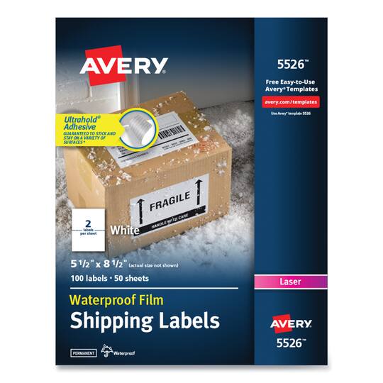 Avery permanent no iron white clothing labels